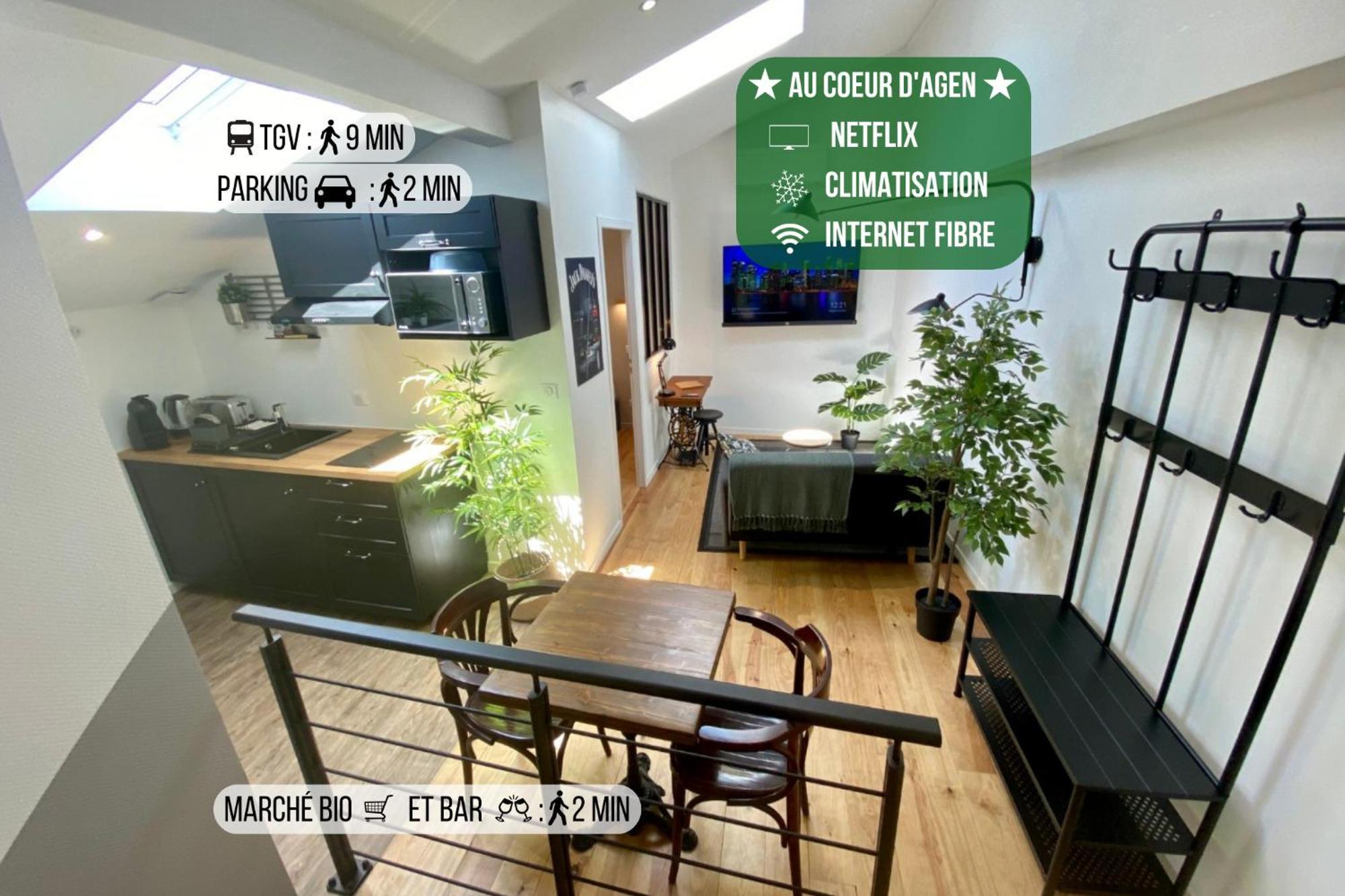 Le Bistrot - Au Coeur D'Agen - Self Checkin - Wifi - Netflix - Smart Tv - Luqs Frアパートメント エクステリア 写真